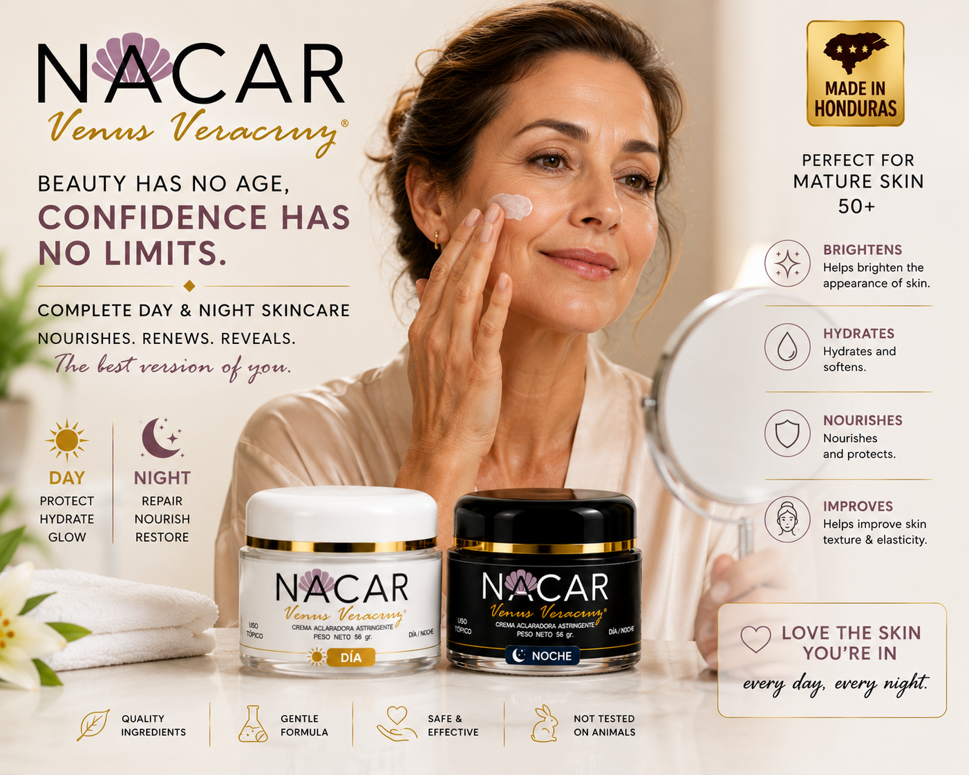 NACAR Venus Veracruzy® Day & Night Brightening Cream Set