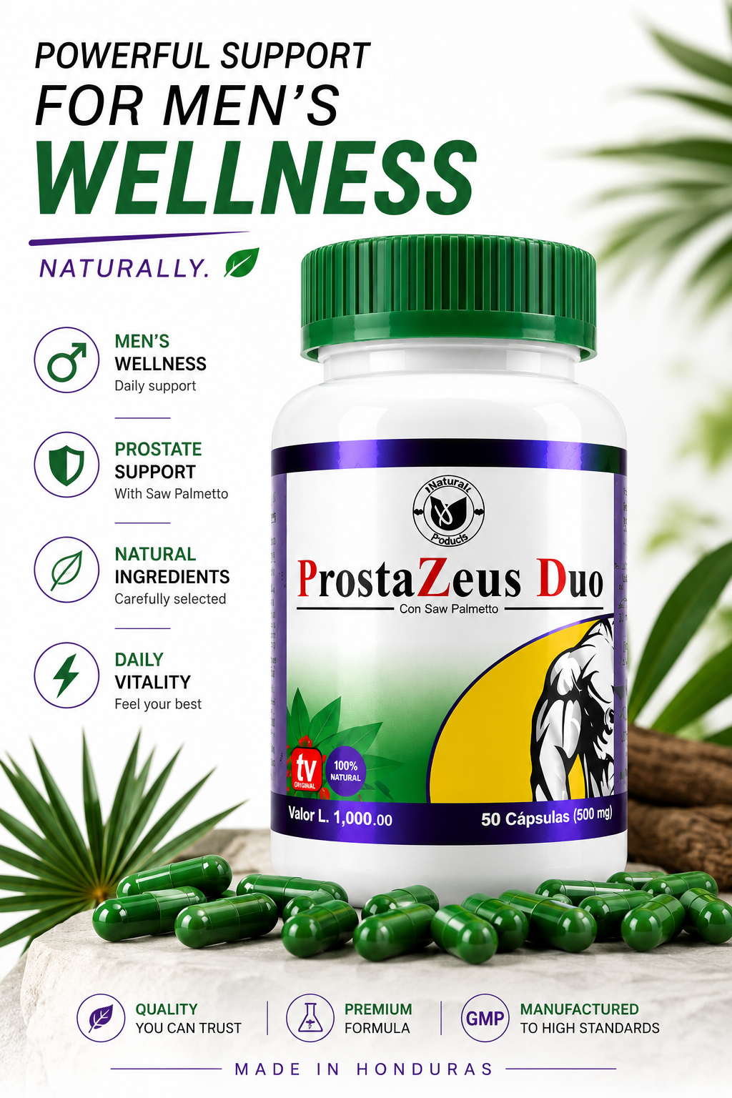ProstaZeus Duo® – Men’s Prostate Support (500 mg)