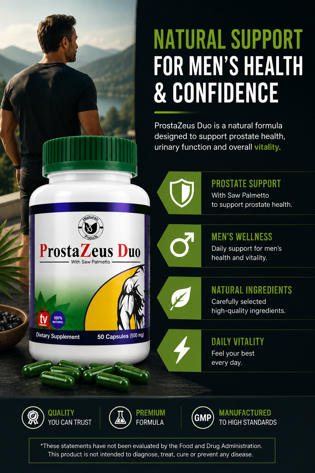 ProstaZeus Duo® – Men’s Prostate Support (500 mg)