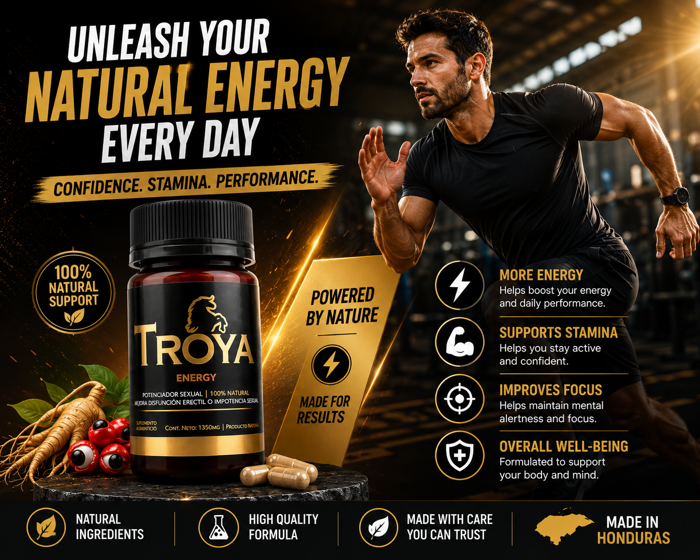 Troya Energy® – Natural Energy & Performance Support
