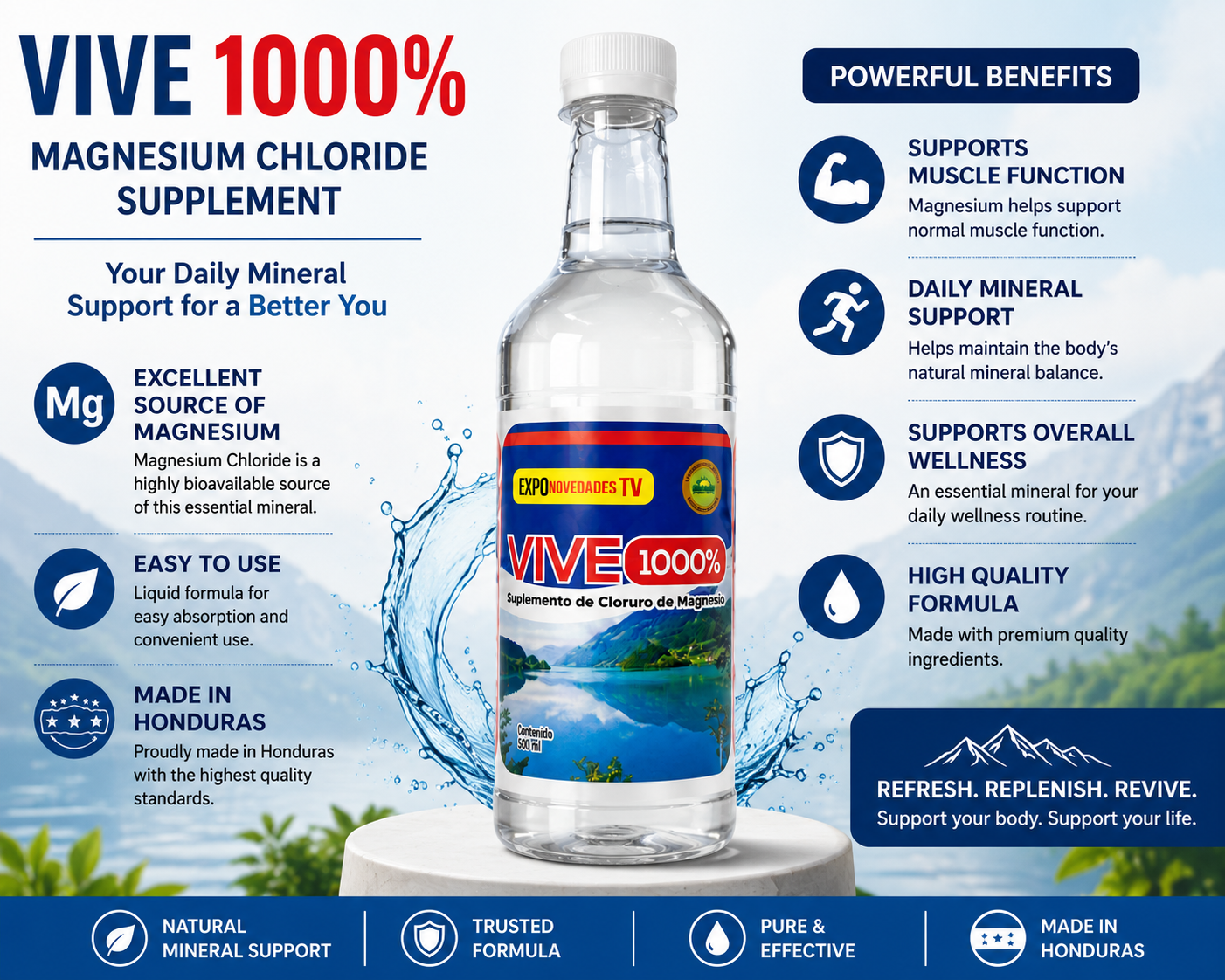 VIVE 1000%® – Magnesium Chloride Liquid Supplement