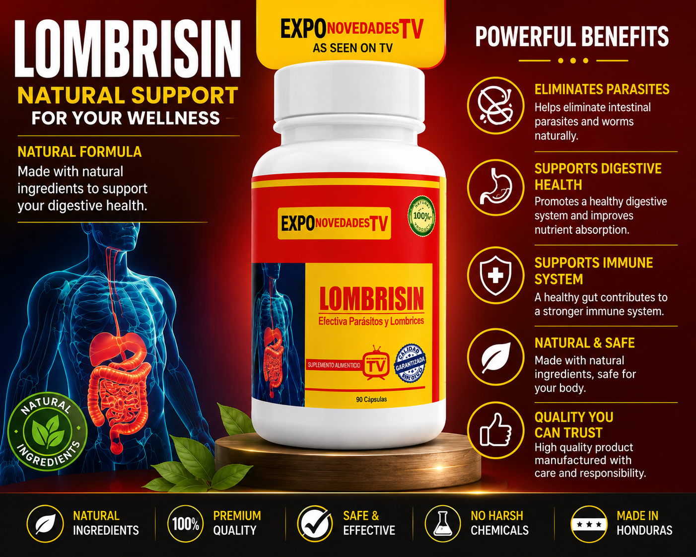 LOMBRISIN® – Natural Digestive & Intestinal Wellness Support