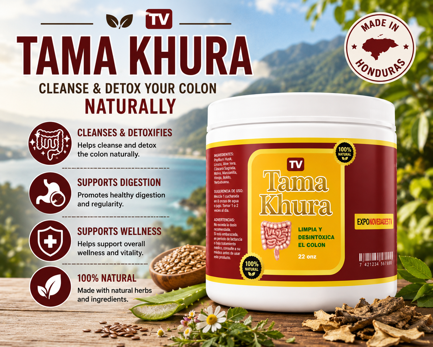Tama Khura® Powder – Natural Colon Cleanse & Digestive Wellness Support