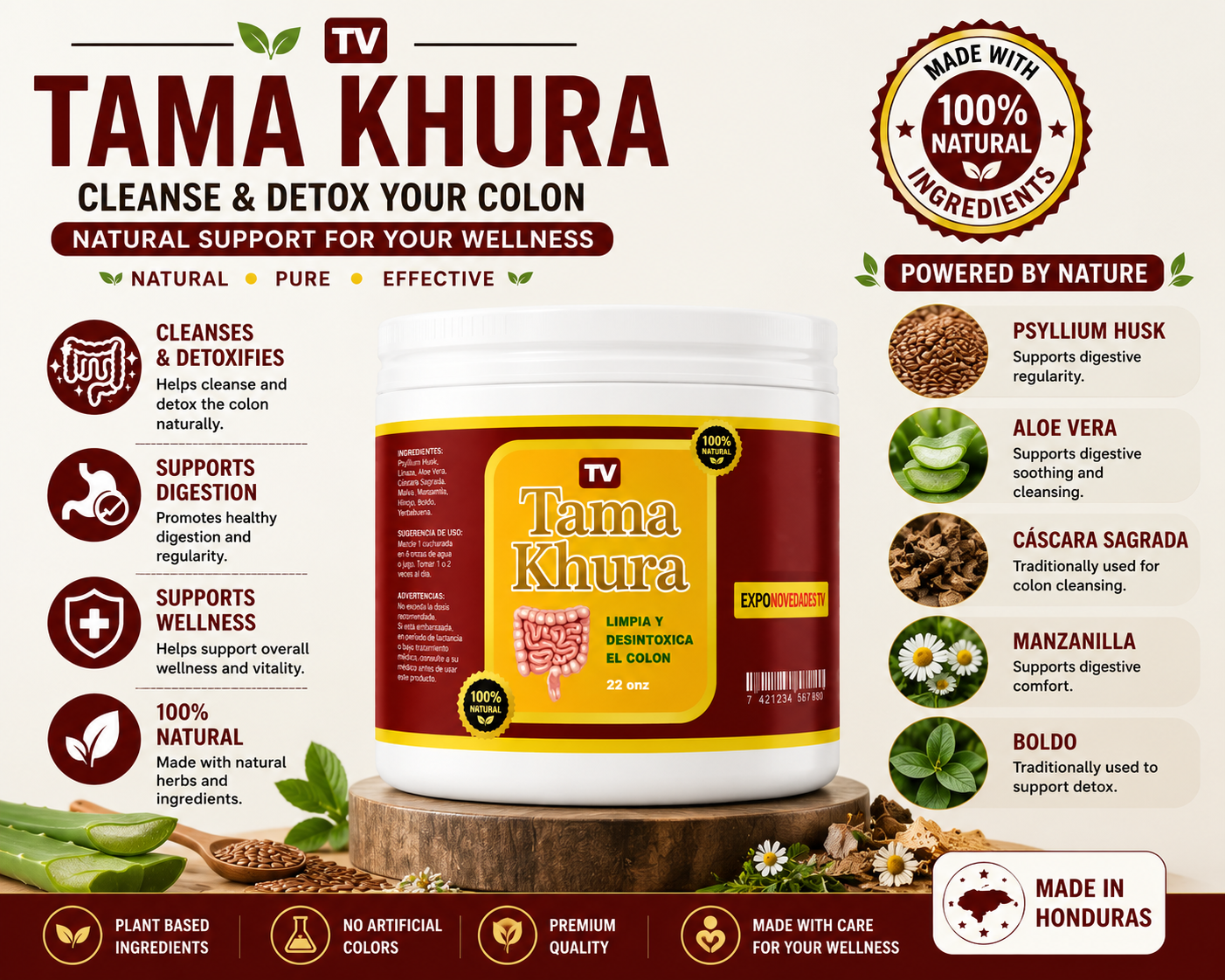 Tama Khura® Powder – Natural Colon Cleanse & Digestive Wellness Support