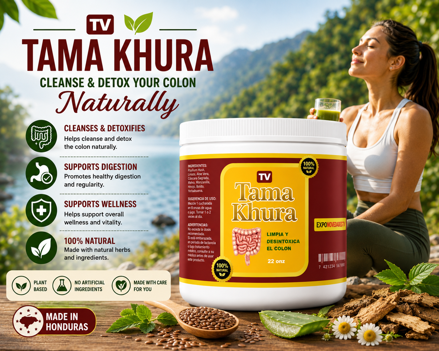Tama Khura® Powder – Natural Colon Cleanse & Digestive Wellness Support