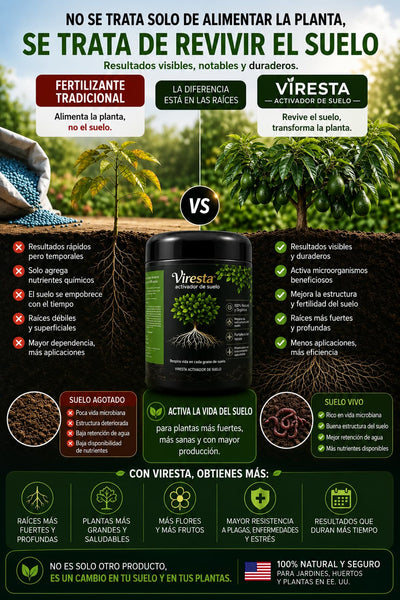 Viresta® – Bioestimulante vegetal | Promueve el crecimiento de las raíces y revitaliza el suelo