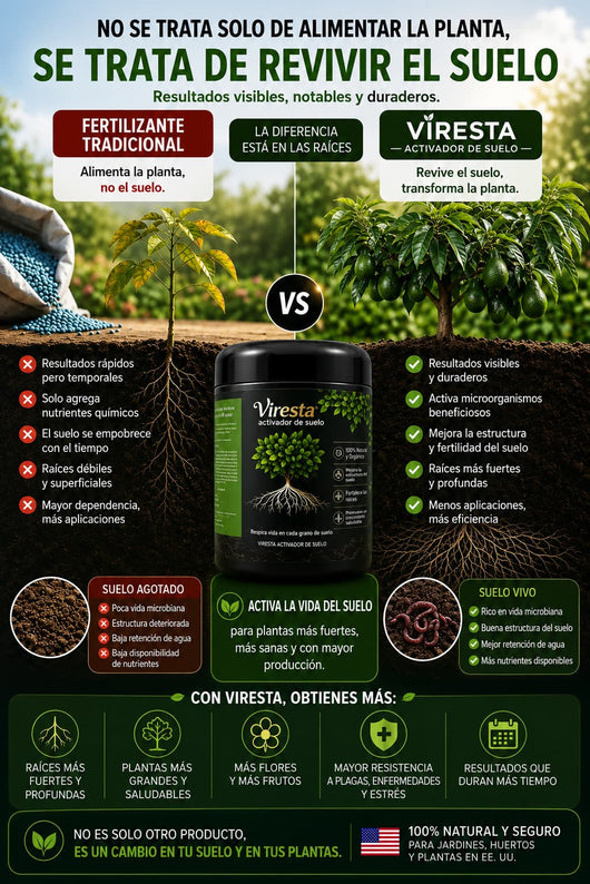 Viresta® – Bioestimulante vegetal | Promueve el crecimiento de las raíces y revitaliza el suelo